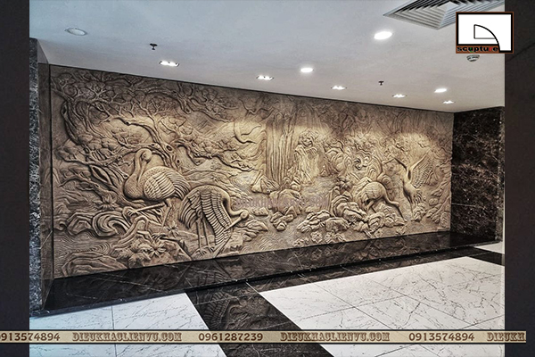 Thành phẩm phù điêu được Điêu khắc Liên Vũ gửi tới khách hàng